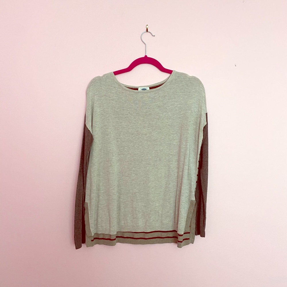 Old Navy Lightweight Sweater with Striped back